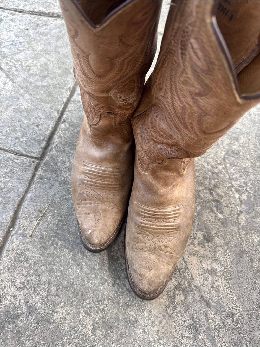 Women’s brown leather western cowboy boots size 8 - Picture 5 of 8